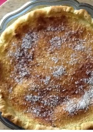 Une photo de Tarte chocolat blanc et noix de coco
