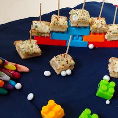 A picture of Mini cheesy sandwich bites.