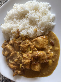Una foto de Pollo al curry