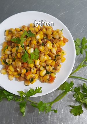 Hình của món Bắp xào patê chay.