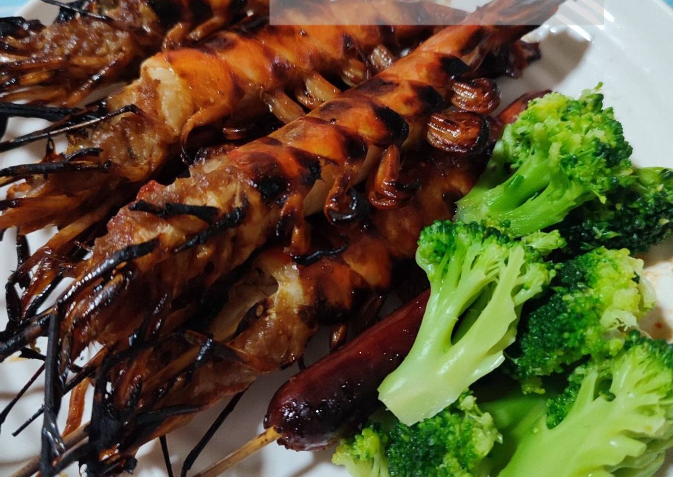 Udang bakar endeus bumbu simpel