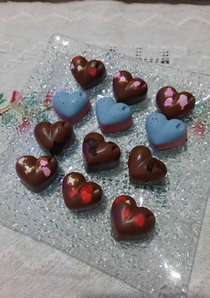 Una foto de Bombones de chocolate (hechos con la nieta)