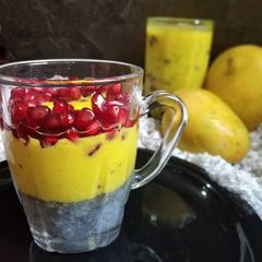 A picture of Mango chia pudding.