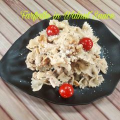 A picture of FARFALLE PASTA in WALNUT SAUCE.