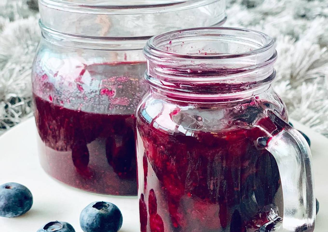 Mermelada de arándanos sin azúcar