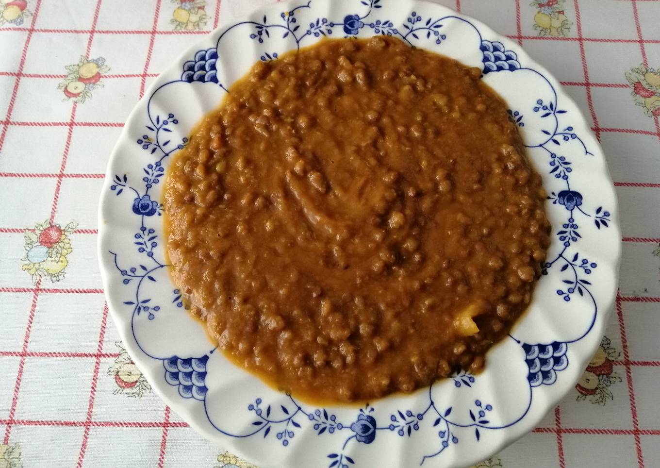 Guiso de lentejas veganas