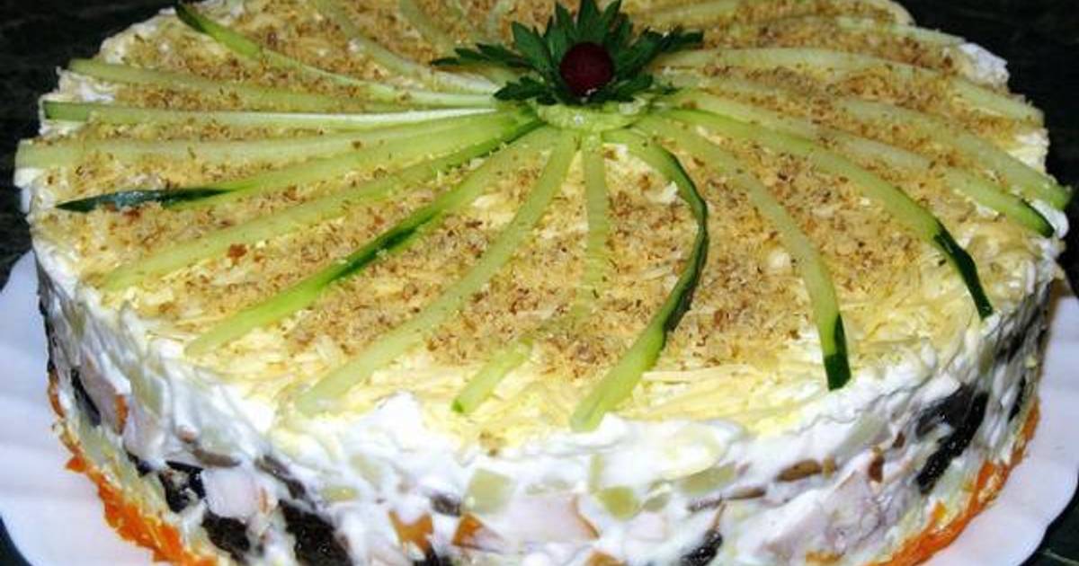 Салат с курицей грибами и черносливом, рецепты с фото (72