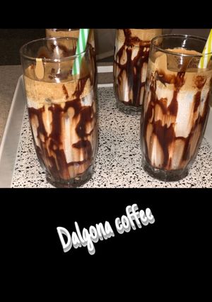 A picture of Dalgona coffee.