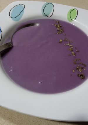 Una foto de Puré morado