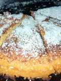 Bizcochuelo bañado de chocolate y coco