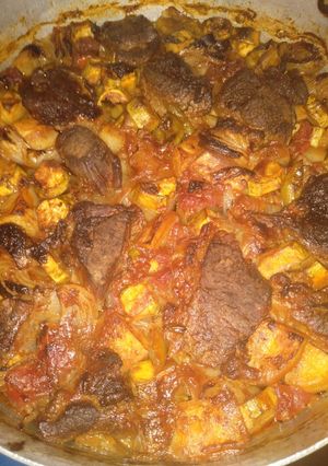 صورة لوصفة صينيه لحمة بالخضار 😋