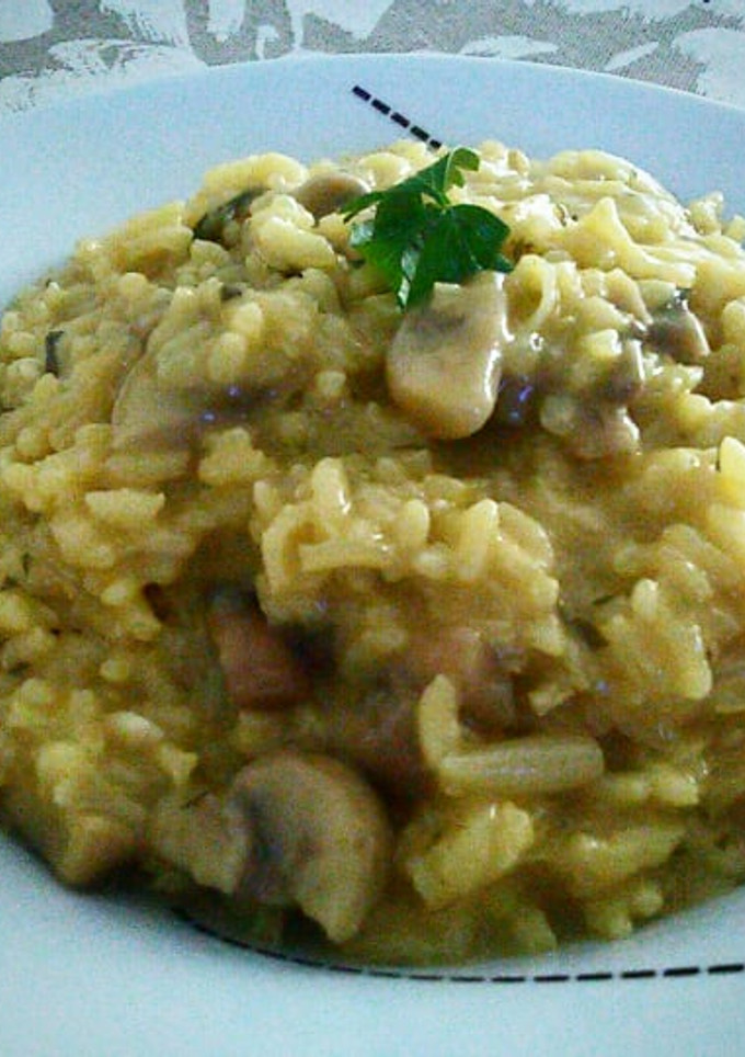 Una foto de Risotto a la cerveza con champiñones