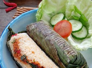 Gambar Nasi Bakar Tuna Cili Basil