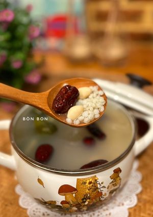 Hình của món Chè Bo Bo Bạch Quả Táo Đỏ.