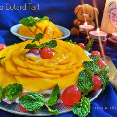 A picture of Mango Custard Tart.