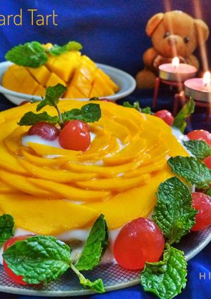 A picture of Mango Custard Tart.