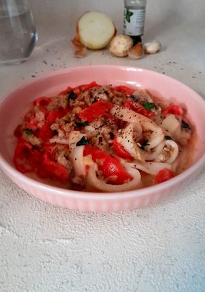 Foto resep Fettucini Carbonara Merah Putih