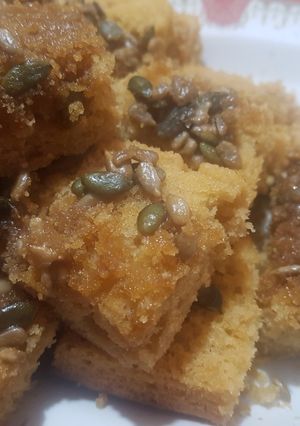 A picture of Mixed Seeds dessert slices.