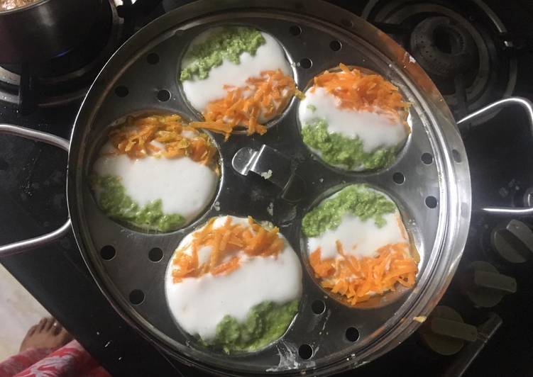 Triple colour idli