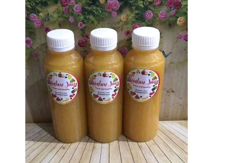Bagaimana Menyiapkan Diet Juice Lychee Mango Persimmon Broccoli Pomegranate yang Lezat