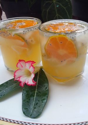 Foto resep Es Markisa kelapa muda