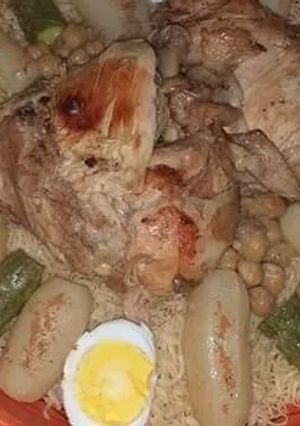 صورة لوصفة رشته بالدجاج