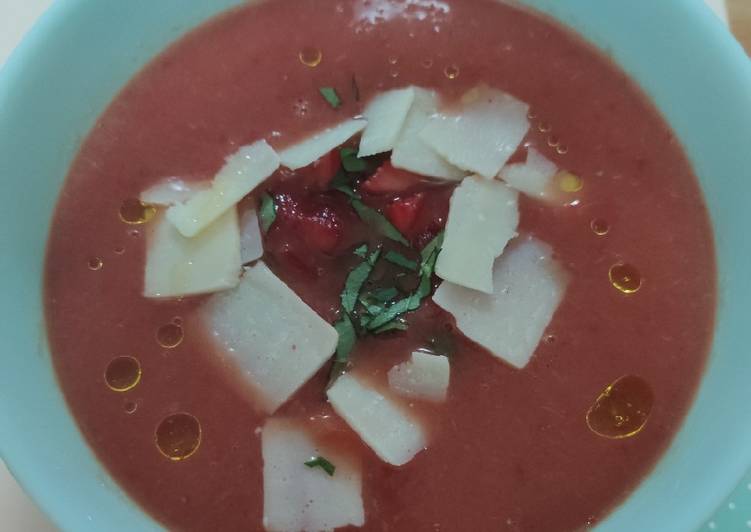 Gazpacho de fresas