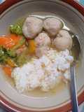 Bakso Daging Sapi & Kuah versi abang² (bisa untuk kreasi MPASI)