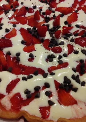 Foto di Torta mascarpone e fragole