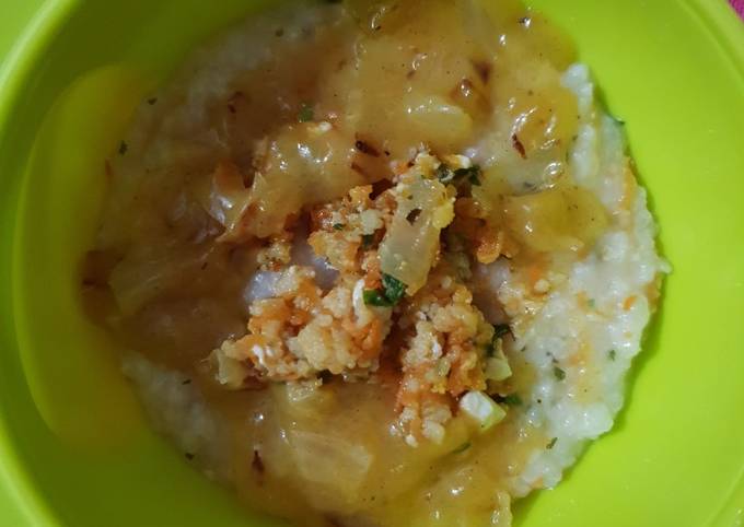 Resep Menu Mpasi 8m Bubur Dori Dengan Saus Jeruk Oleh Rizky