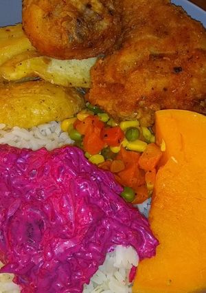 A picture of Oven roast wedges.