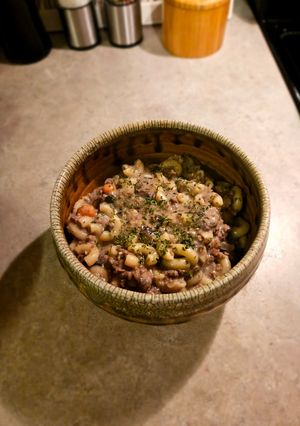 A picture of Homemade Hamburger Helper.