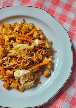 Foto resep Mie Goreng Sayur Dobel Protein