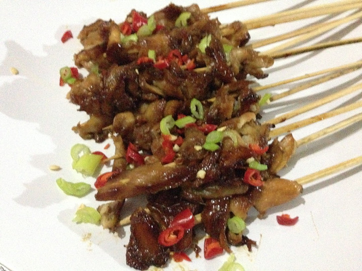 Resep Sate Jamur Tiram bumbu kecap, Menggugah Selera