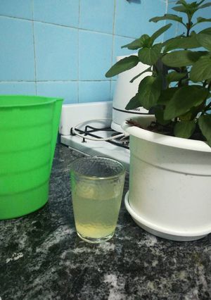 Una foto de Limonada con menta, limón y jengibre