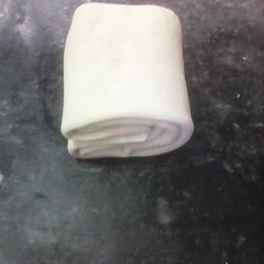 Puff pastry(basic dough for patties, cream rolls, baqar khani, tie biscuits) A picture of Puff pastry(basic dough for patties, cream rolls, baqar khani, tie biscuits).