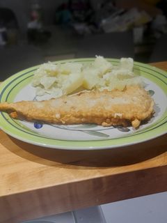 Una foto de Merluza rebozada