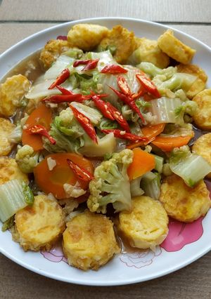 Foto resep Tahu sutra dan sayuran