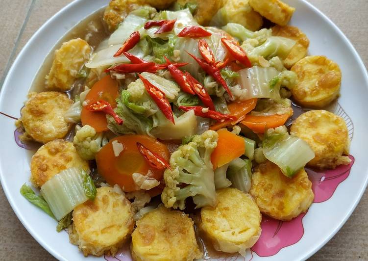 Resep Tahu sutra dan sayuran Anti Gagal