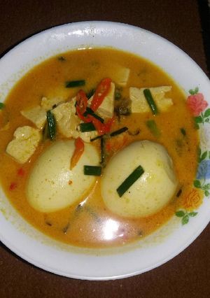 Foto resep Kare telor tahu pedas