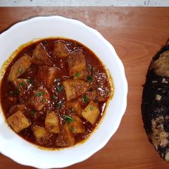 Taro root sabzi 🍅🧅🧄🌶️ A picture of Taro root sabzi 🍅🧅🧄🌶️.