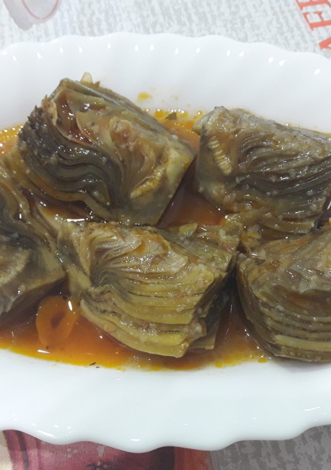 Una foto de Alcachofas guisadas