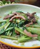 Tim cật xào cải thìa