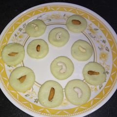 Homemade amul milk peda A picture of Homemade amul milk peda.