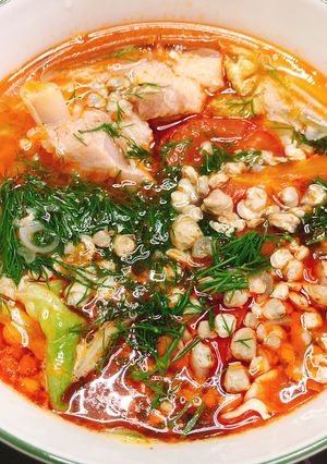 Hình của món Bún hến nước lèo.