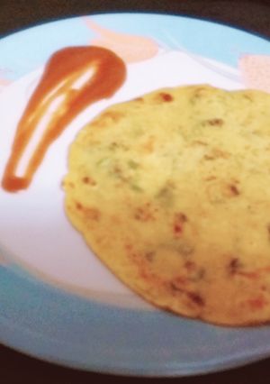 A picture of Besan chilla.