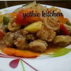 รูปของ Cumi goreng tepung saos asam manis