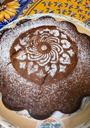 Une photo de Gâteau au yaourt, miel et chocolat