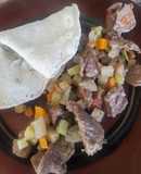 Bistec sencillo con verduras