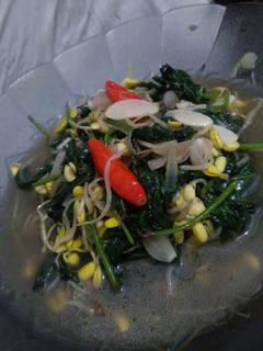Foto resep Tumis lengguk(daun ubi) tauge kedele